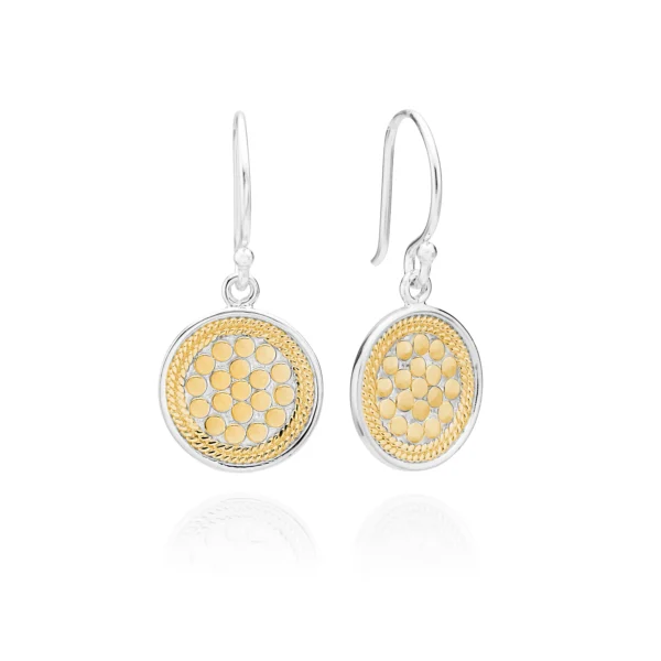 Classic Circle Drop Earrings - Gold - Image 2