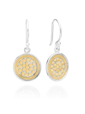 Classic Circle Drop Earrings - Gold