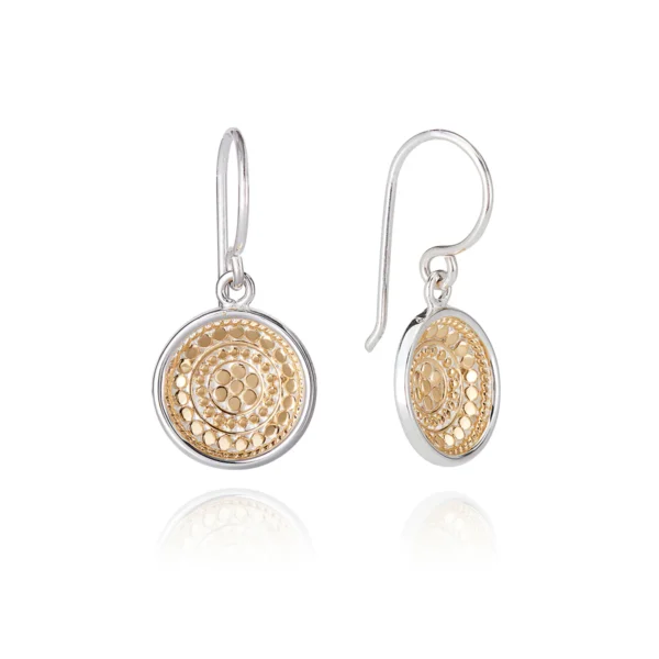 Classic Circle Drop Earrings - Gold - Image 3