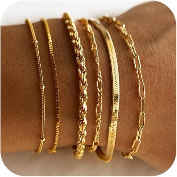 DEARMAY Gold Bracelets Waterproof, - Image 2