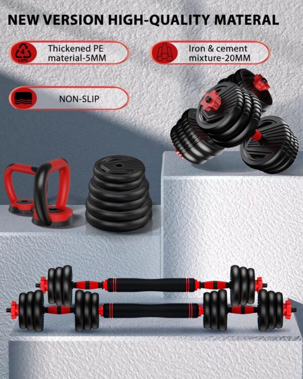 4 in1 Dumbbells Set Used as Barbell - Image 10