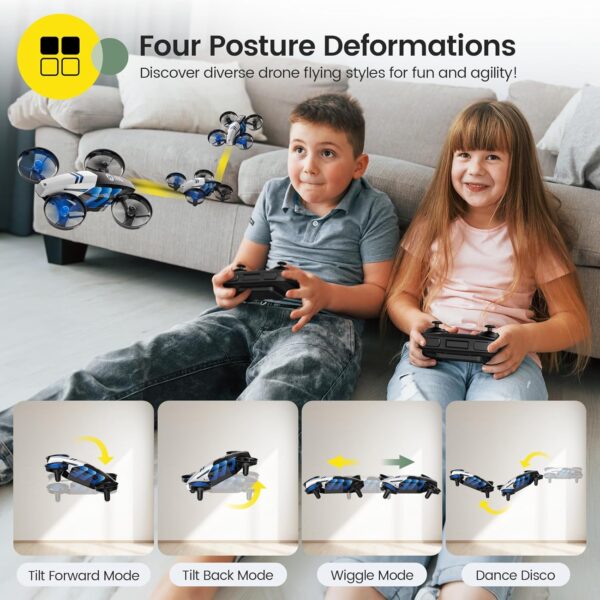 HS210T Drones for Kids, 2 IN1 MINI  with Land & Fly Mode - Image 4
