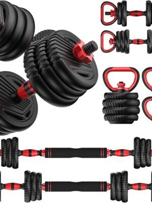 4 in1 Dumbbells Set Used as Barbell