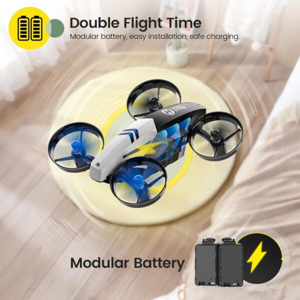 HS210T Drones for Kids, 2 IN1 MINI  with Land & Fly Mode - Image 5