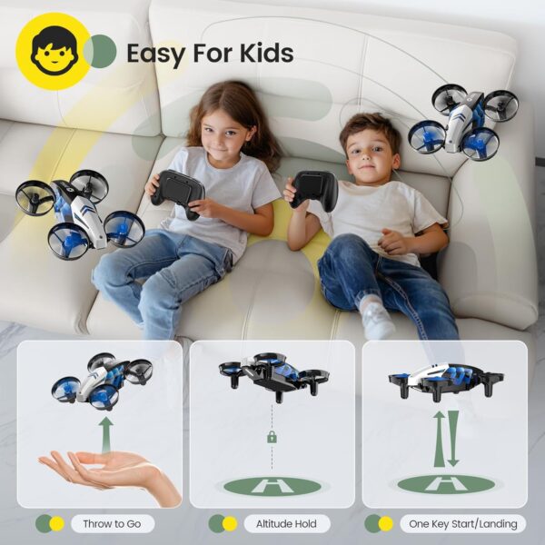 HS210T Drones for Kids, 2 IN1 MINI  with Land & Fly Mode - Image 7