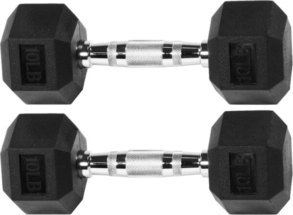 Hex Dumbbells Rubber Coated Hand