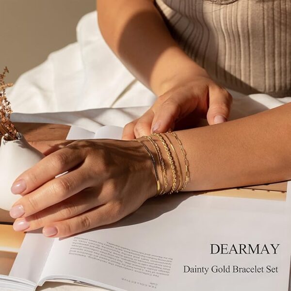 DEARMAY Gold Bracelets Waterproof, - Image 6