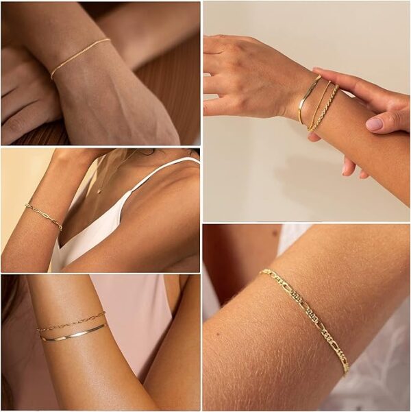 DEARMAY Gold Bracelets Waterproof, - Image 4