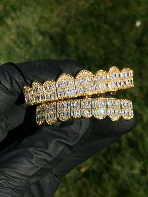 14k Baguette Joker Gold  teeth - Image 2