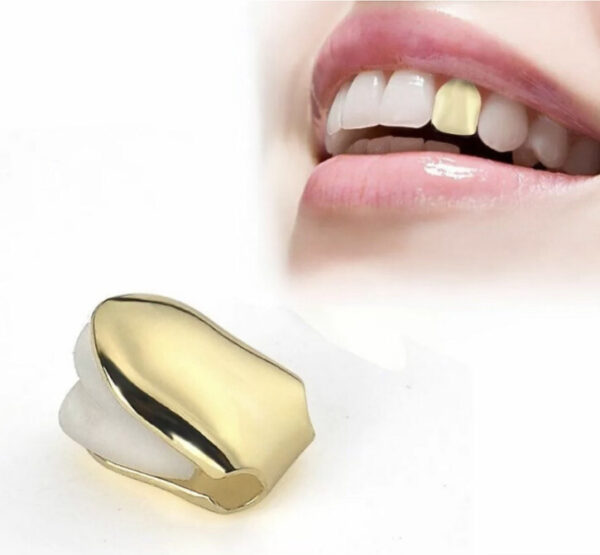 Gold Grillz Mouth teeth Top Tooth Single Grill Cap - Image 6