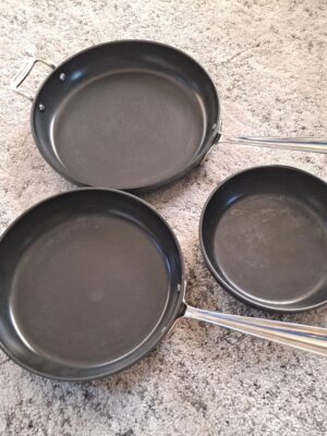 Nonstick Set of 3  Black fry pan